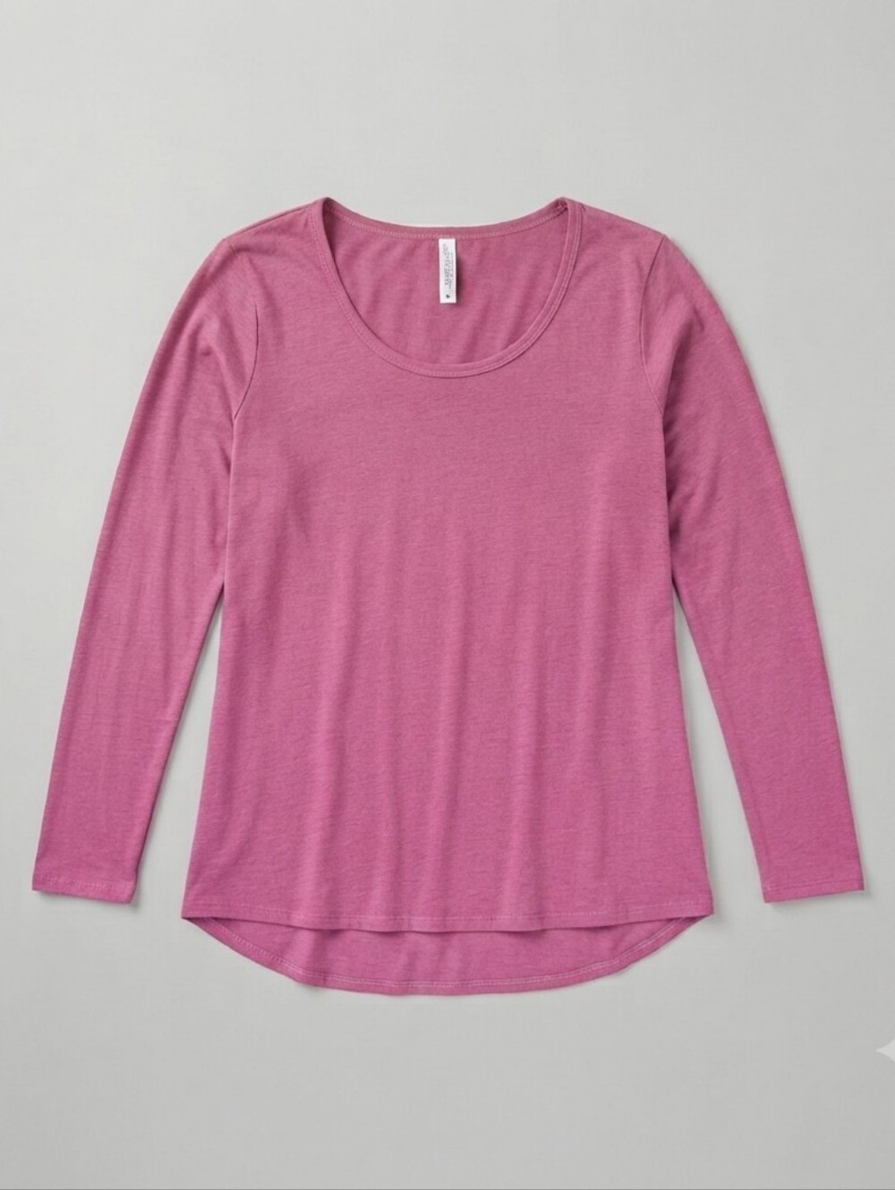 LuLaRoe Women's Mauve Pink Heathered Long Sleeve Scoop Neck Top Size M